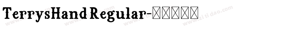 TerrysHand Regular字体转换